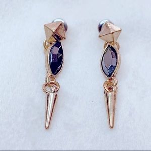 ❣️$25/3❣️ Black Rhinestone Dangle Earrings